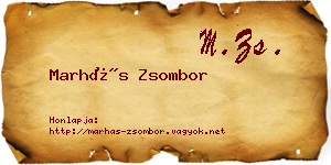 Marhás Zsombor névjegykártya